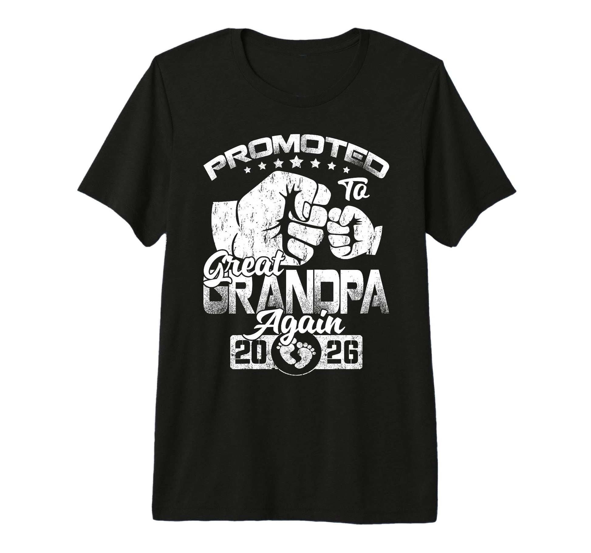 Promoted To Great Grandpa Again 2026 T-Shirt - Custom Art Print for Adults - T-Shirt, Sweatshirt, Hoodie