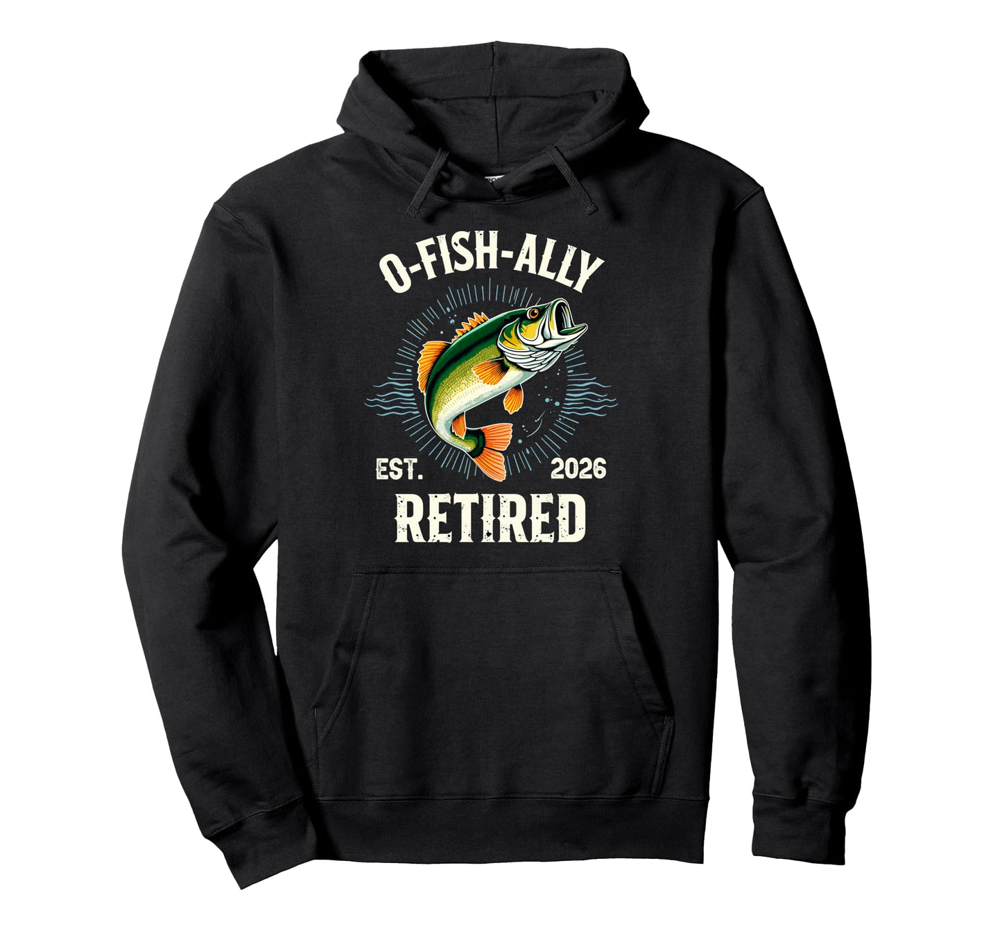 Ofishally Retired Est 2026 Grandpa Hoodie - Minimalist Print for Adults - T-Shirt, Sweatshirt, Hoodie