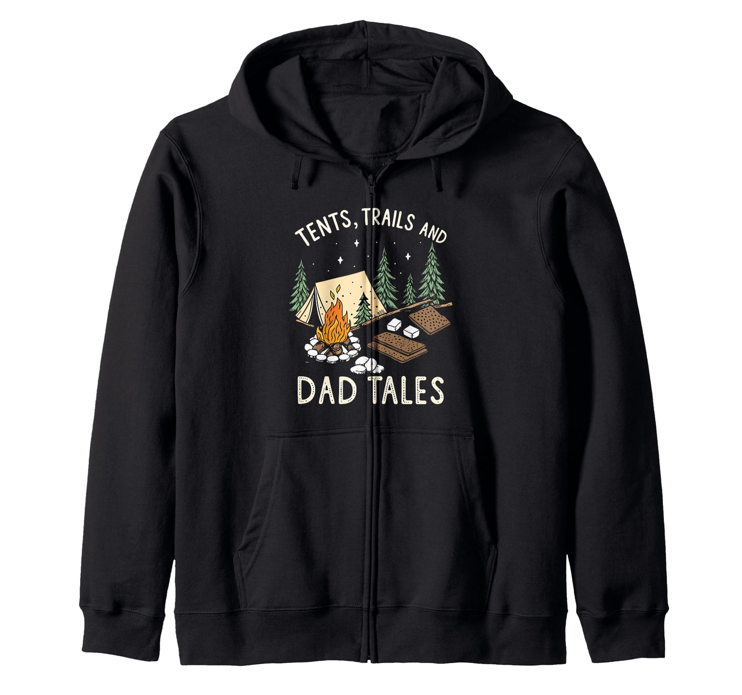 Tents Trails And Dad Tales Hiking T-Shirt - Minimalist Print Unisex - T-Shirt, Sweatshirt, Hoodie