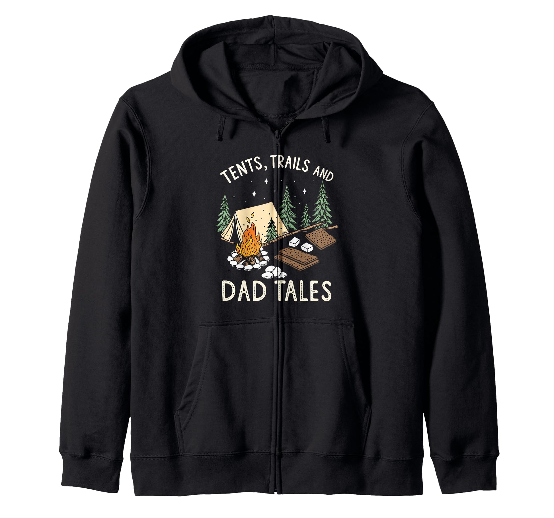 Tents Trails And Dad Tales Hiking T-Shirt - Minimalist Print Unisex - T-Shirt, Sweatshirt, Hoodie