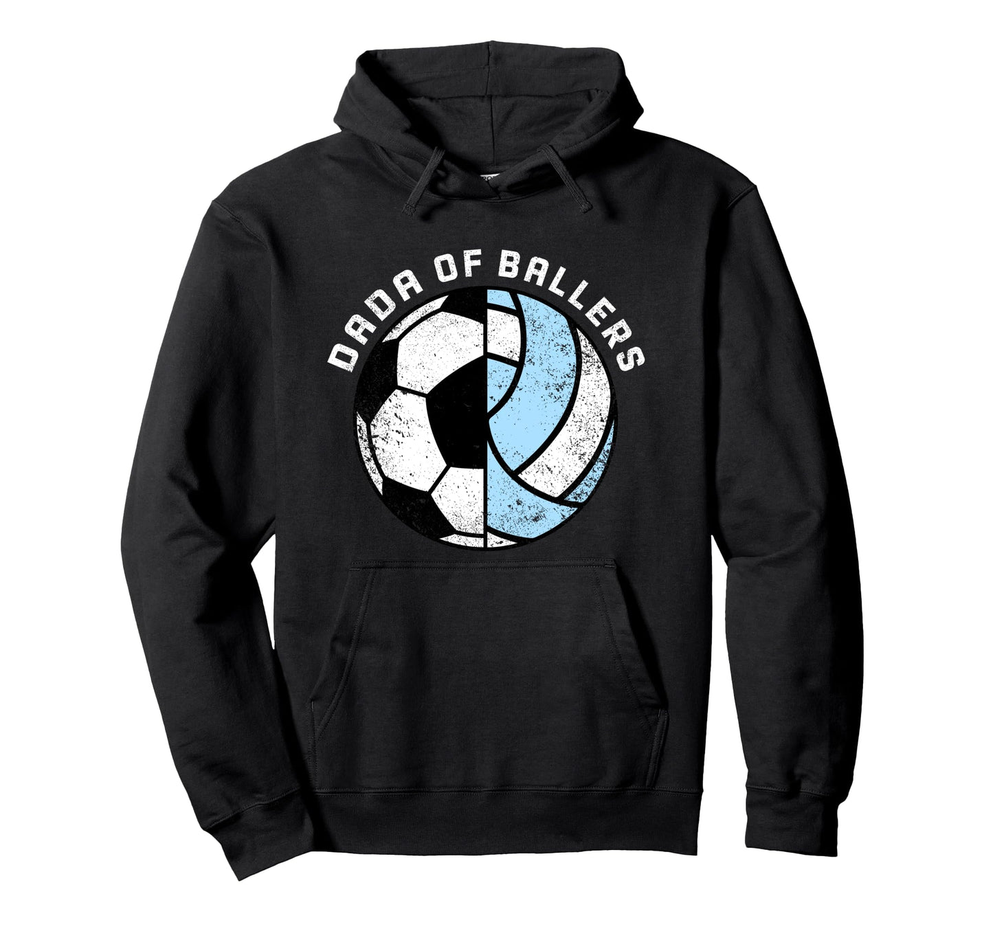 Dada Ballers Funny Soccer Volleyball Hoodie - Minimalist Print for Adults - T-Shirt, Sweatshirt, Hoodie