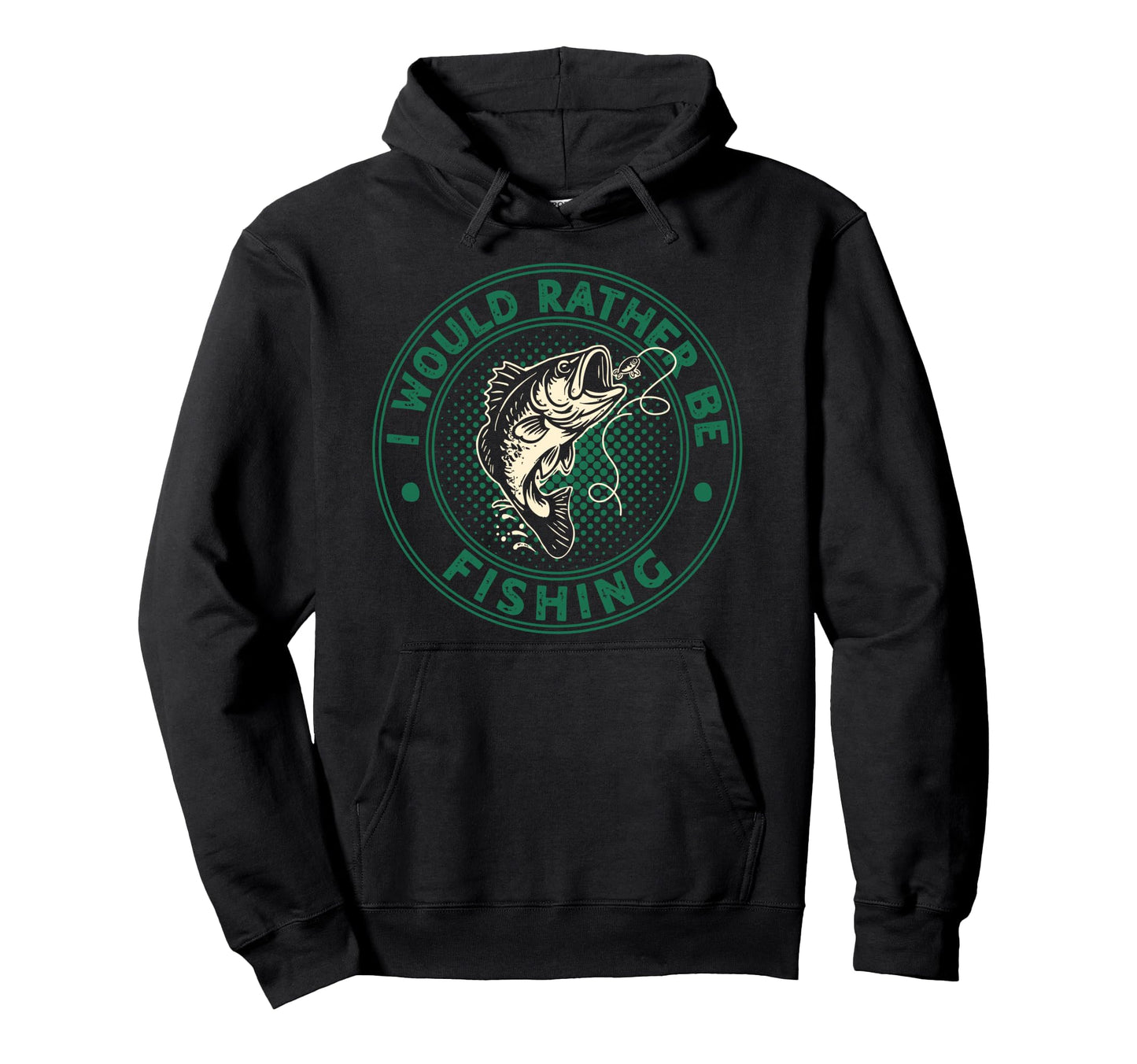 I Would Rather Be Fishing Funny Hoodie - Fun Novelty Design for Adults - T-Shirt, Sweatshirt, Hoodie