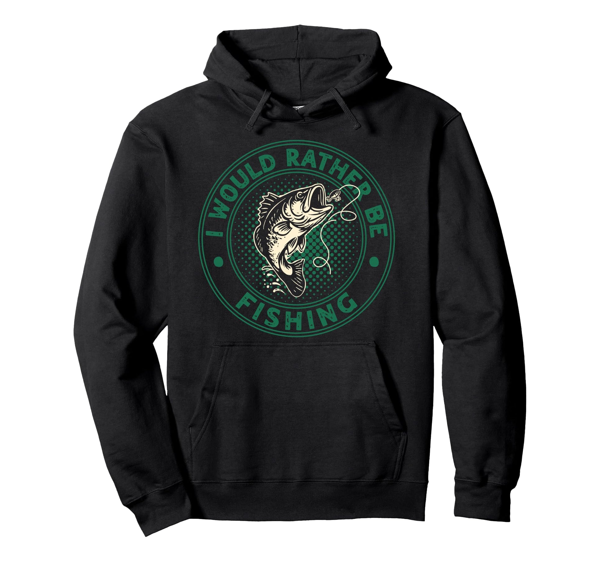 I Would Rather Be Fishing Funny Hoodie - Fun Novelty Design for Adults - T-Shirt, Sweatshirt, Hoodie