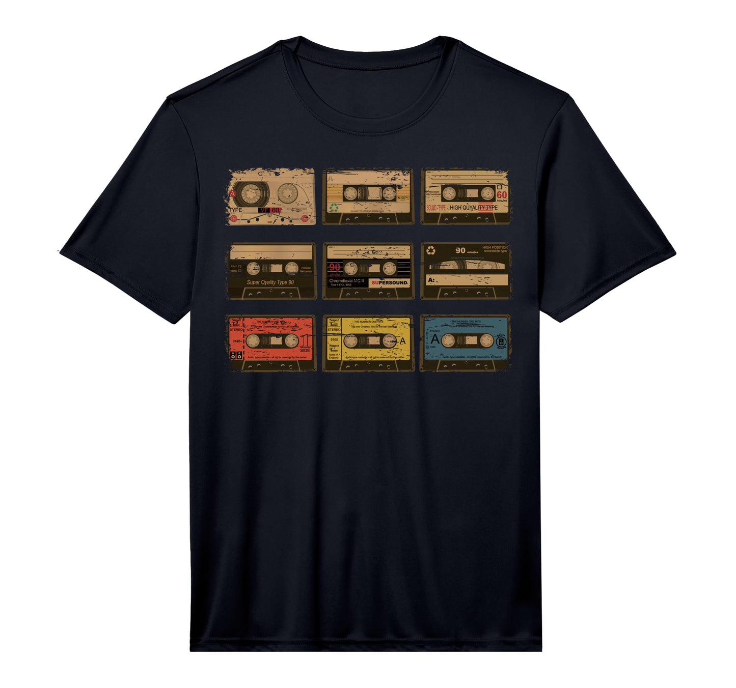 Nine Cassette Tapes Old Cartridges Gift T-Shirt - Aesthetic Graphic Unisex - T-Shirt, Sweatshirt, Hoodie