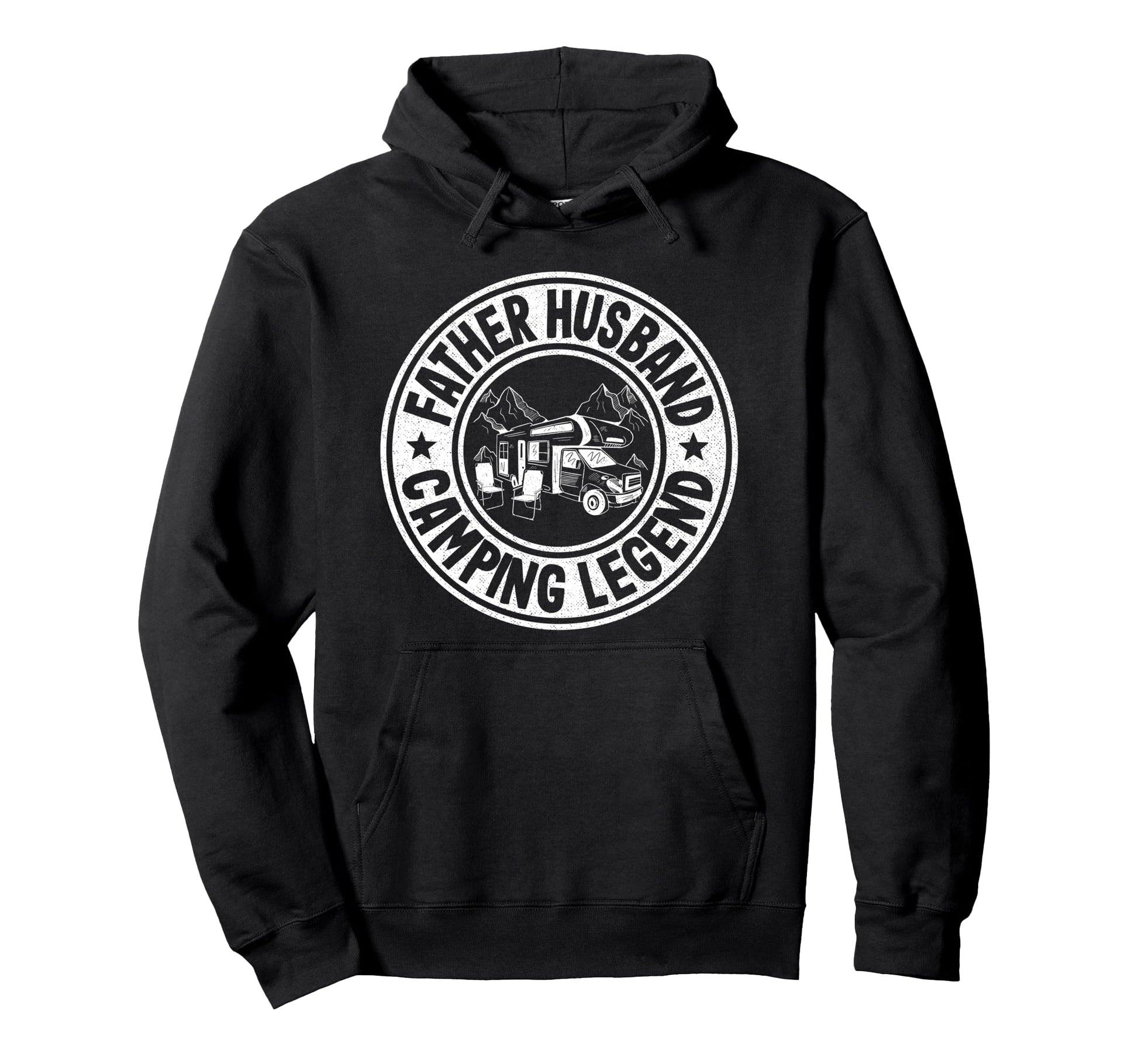 Father Husband Camping Legend Rv Hoodie - Novelty Apparel for Adults - T-Shirt, Sweatshirt, Hoodie