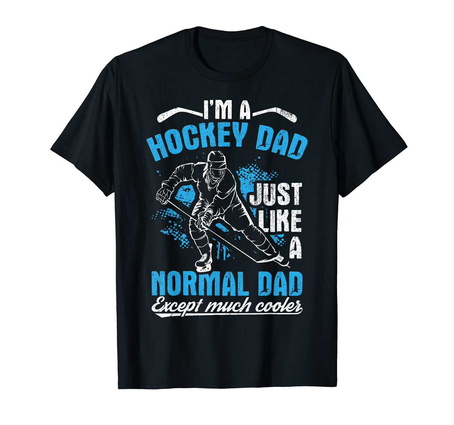 Mens Dad Father Ice Hockey Ice T-Shirt - Minimalist Print for Adults - T-Shirt, Sweatshirt, Hoodie