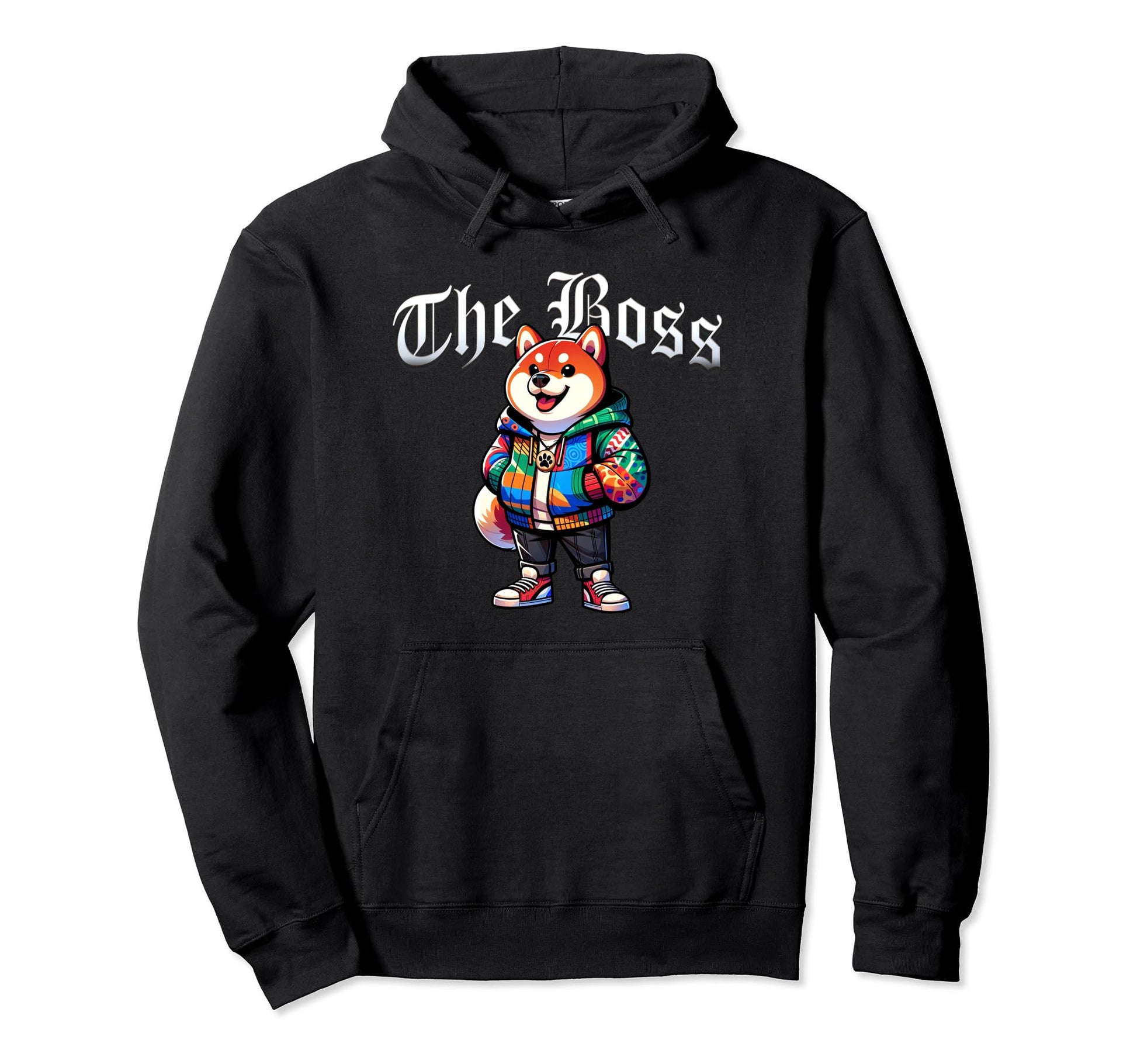Shiba Inu Dog Boss Jacket Outfit Dog Hoodie - Minimalist Print Men Women - T-Shirt, Sweatshirt, Hoodie