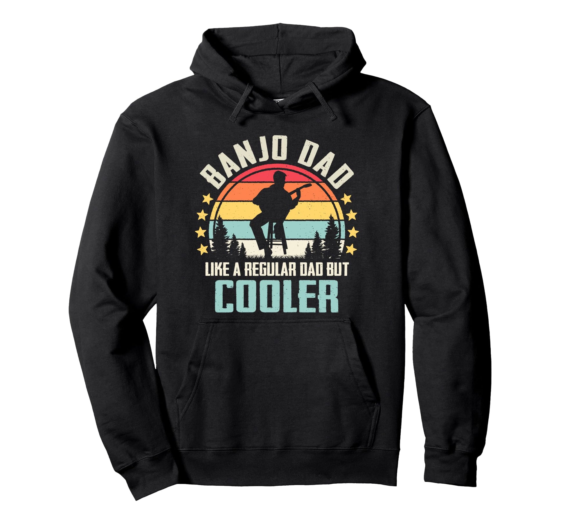 Banjo Dad Like Regular Dad But Cooler Hoodie - Novelty Apparel Unisex - T-Shirt, Sweatshirt, Hoodie