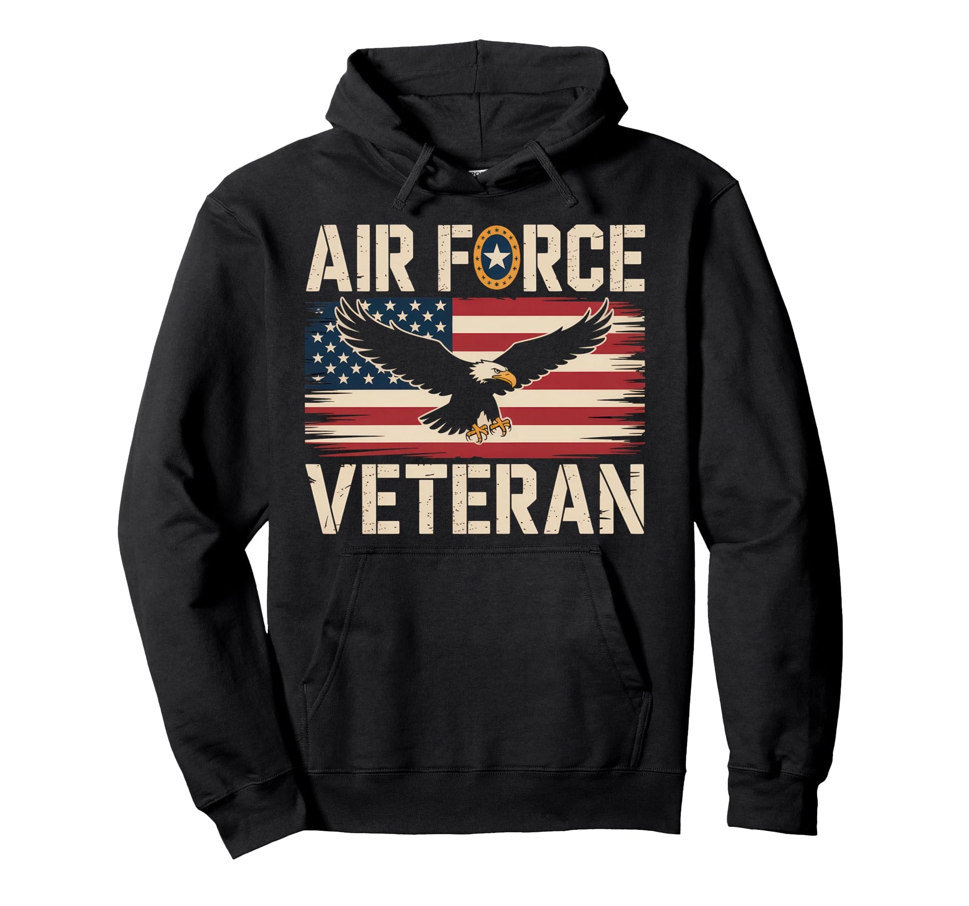 Air Force Veteran Us American Flag Dad Hoodie - Custom Art Print Men Women - T-Shirt, Sweatshirt, Hoodie