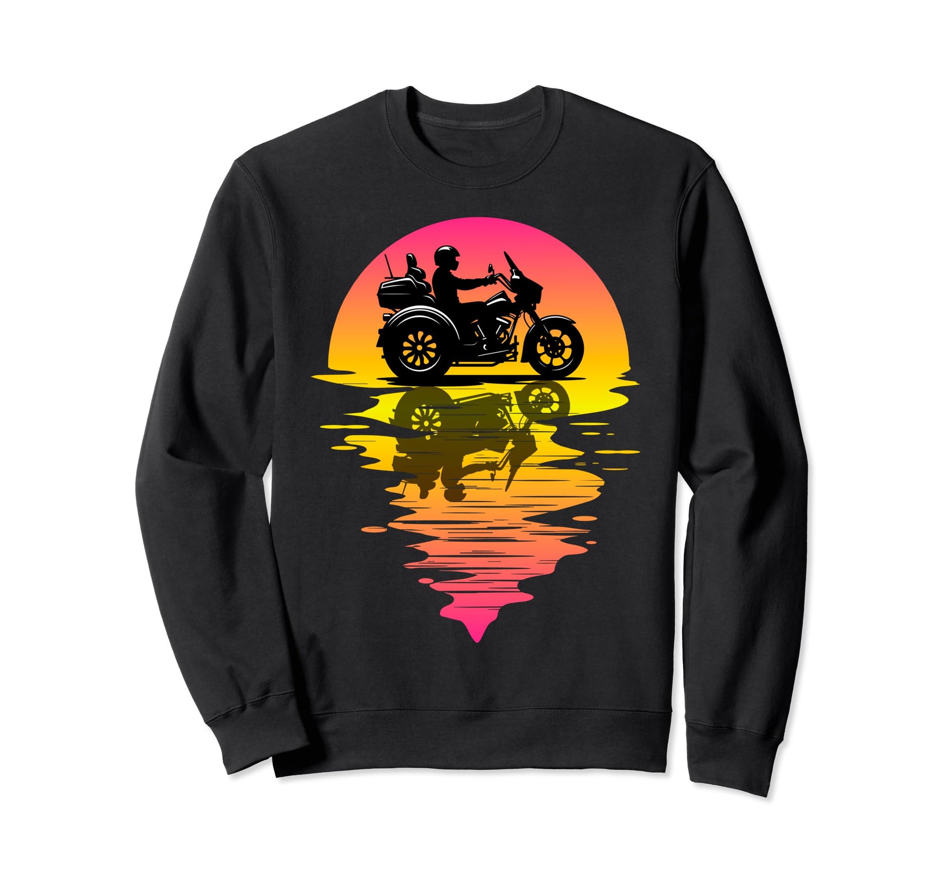 Trike Biker Motorcycle Trike Three Sweatshirt - Aesthetic Graphic Unisex - T-Shirt, Sweatshirt, Hoodie