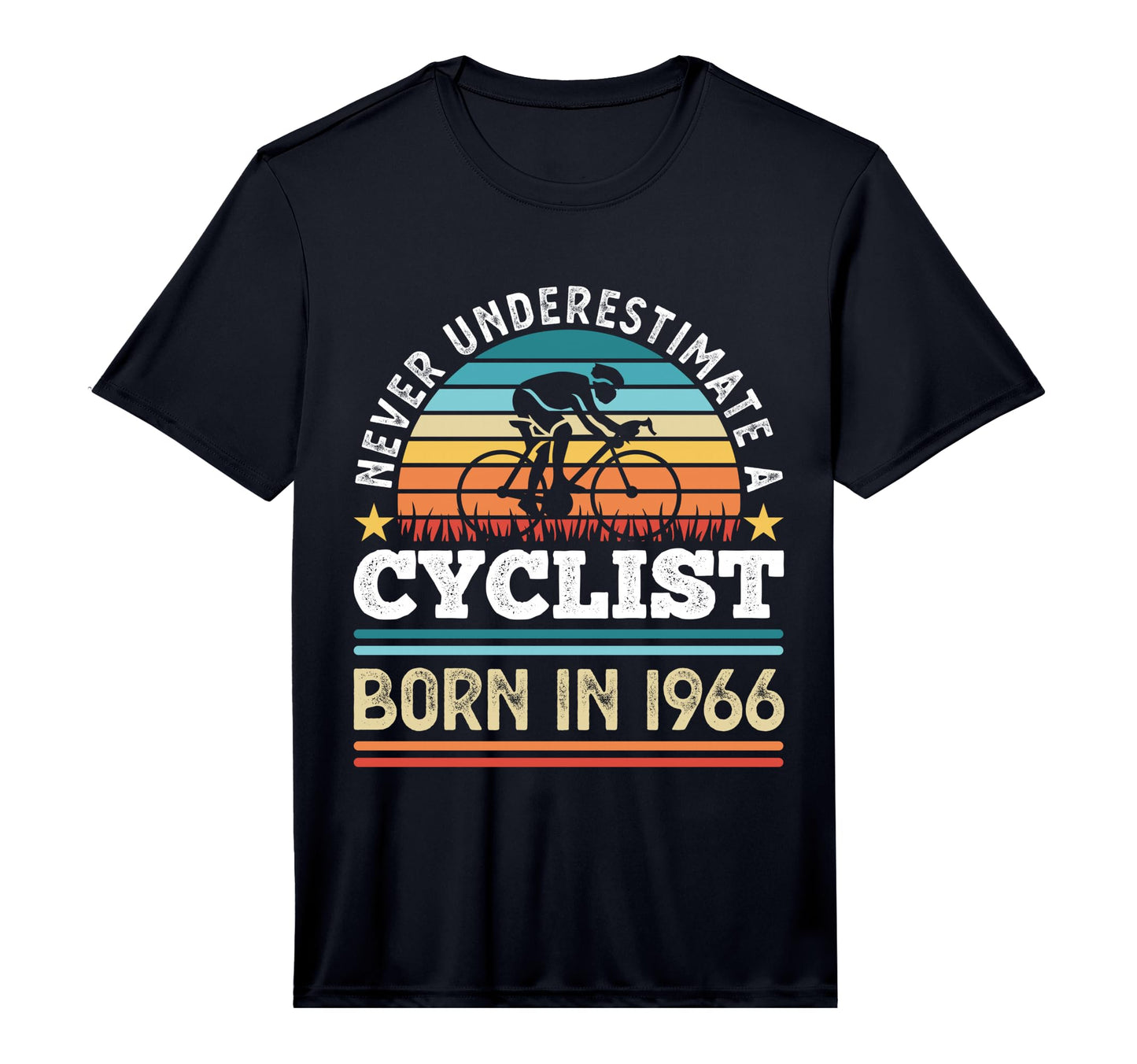 Mens Cyclist Born 1966 60Th T-Shirt - Casual Everyday Wear for Adults - T-Shirt, Sweatshirt, Hoodie