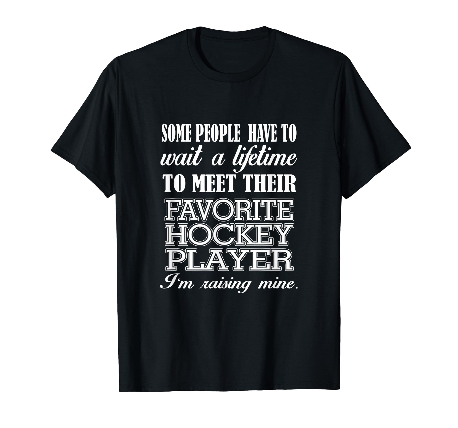 Hockey Gifts Parents Raised My Hockey T-Shirt - Minimalist Print Men Women - T-Shirt, Sweatshirt, Hoodie