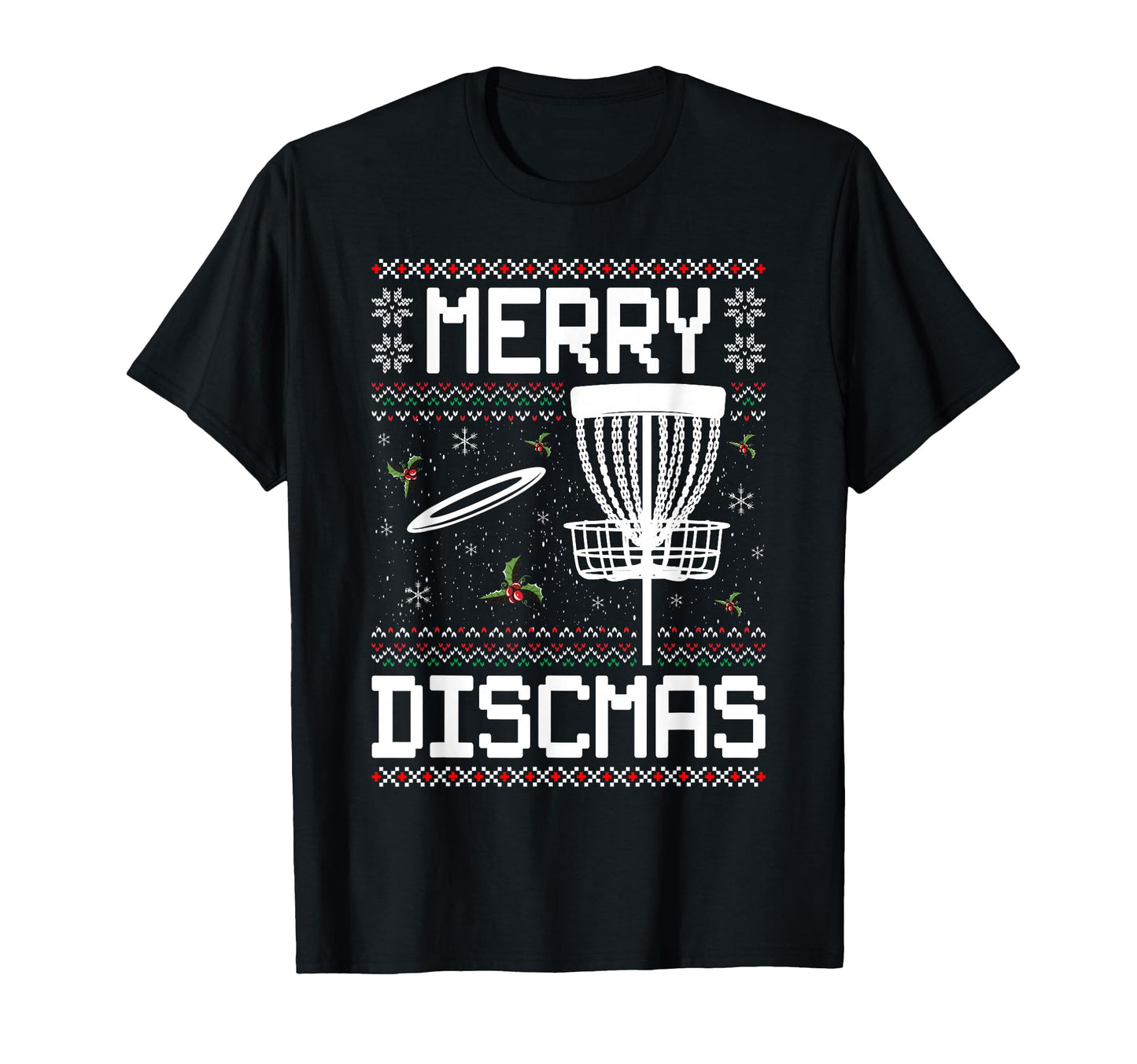 Merry Discmas Disc Golf Ugly Dad T-Shirt - Aesthetic Graphic Men Women - T-Shirt, Sweatshirt, Hoodie