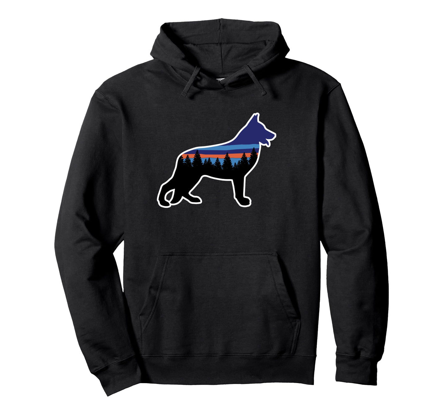 German Shepherd Dog Trail Hiking Camping Gift Hoodie - Graphic Print Unisex - T-Shirt, Sweatshirt, Hoodie