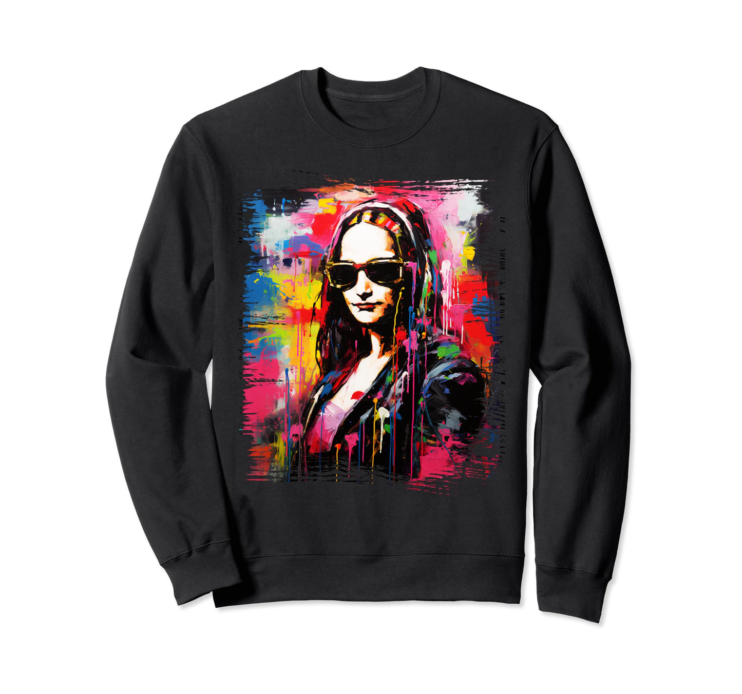 Funny Mona Lisa 90S Pop Art Sweatshirt - Custom Art Print Men Women - T-Shirt, Sweatshirt, Hoodie