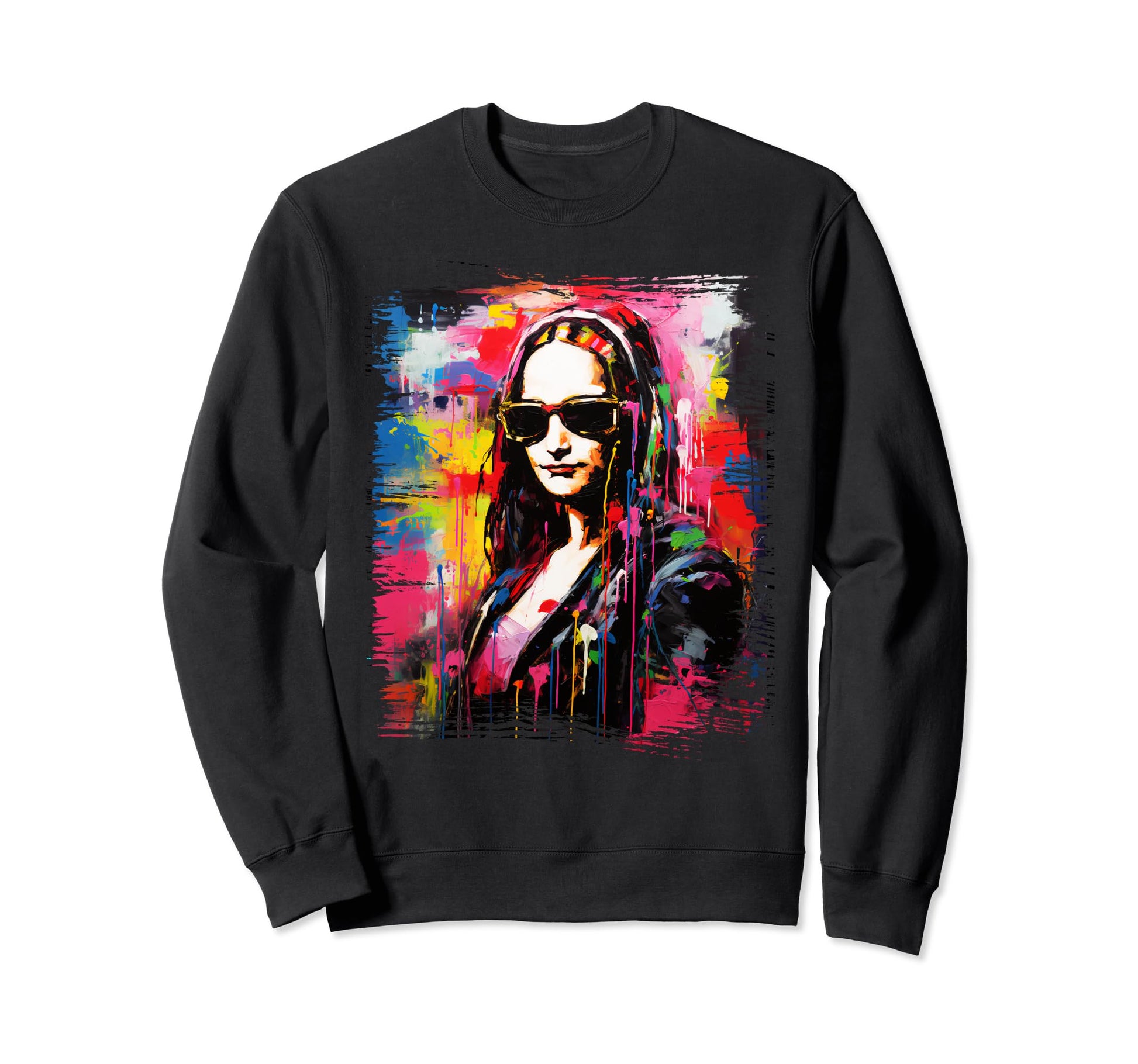 Funny Mona Lisa 90S Pop Art Sweatshirt - Custom Art Print Men Women - T-Shirt, Sweatshirt, Hoodie