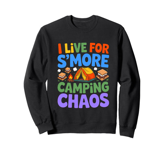 Camping Mom Dad Live Smore Sweatshirt - Fun Novelty Design Men Women - T-Shirt, Sweatshirt, Hoodie