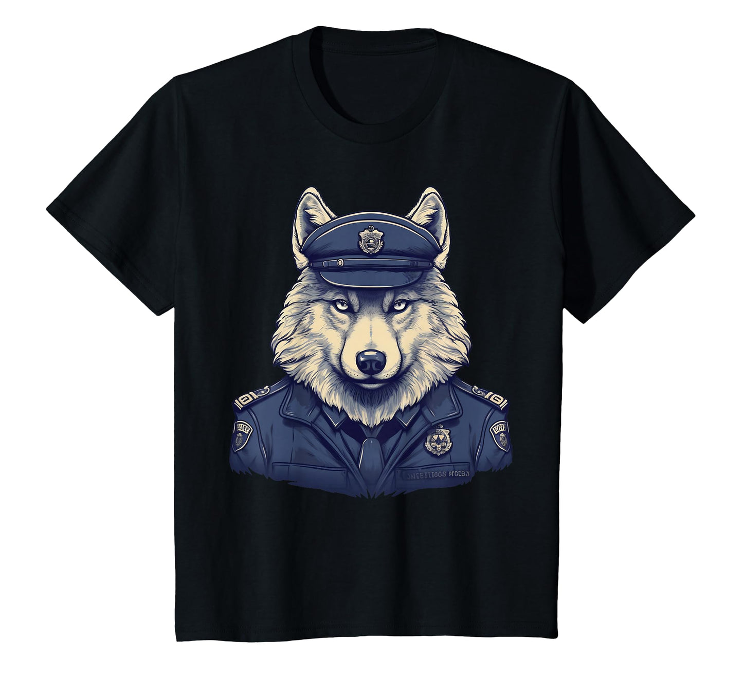 Police Officer Wolf Cop Police Wolf T-Shirt - Aesthetic Graphic for Adults - T-Shirt, Sweatshirt, Hoodie