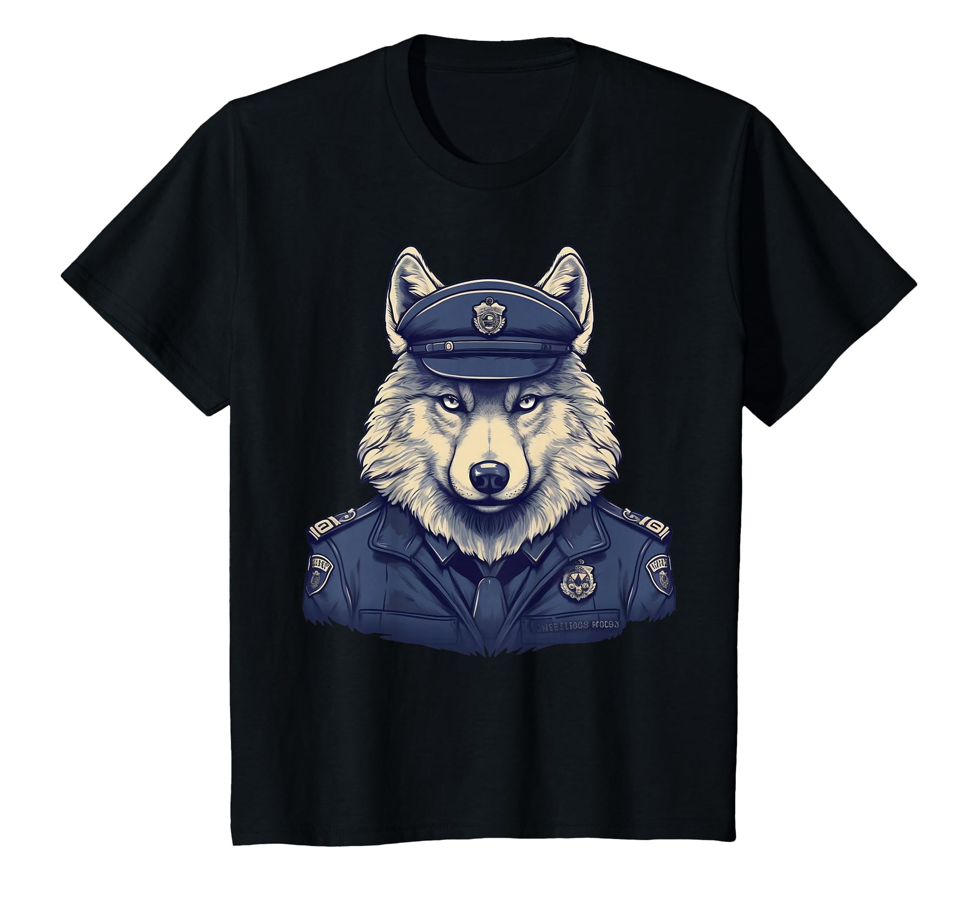 Police Officer Wolf Cop Police Wolf T-Shirt - Aesthetic Graphic for Adults - T-Shirt, Sweatshirt, Hoodie