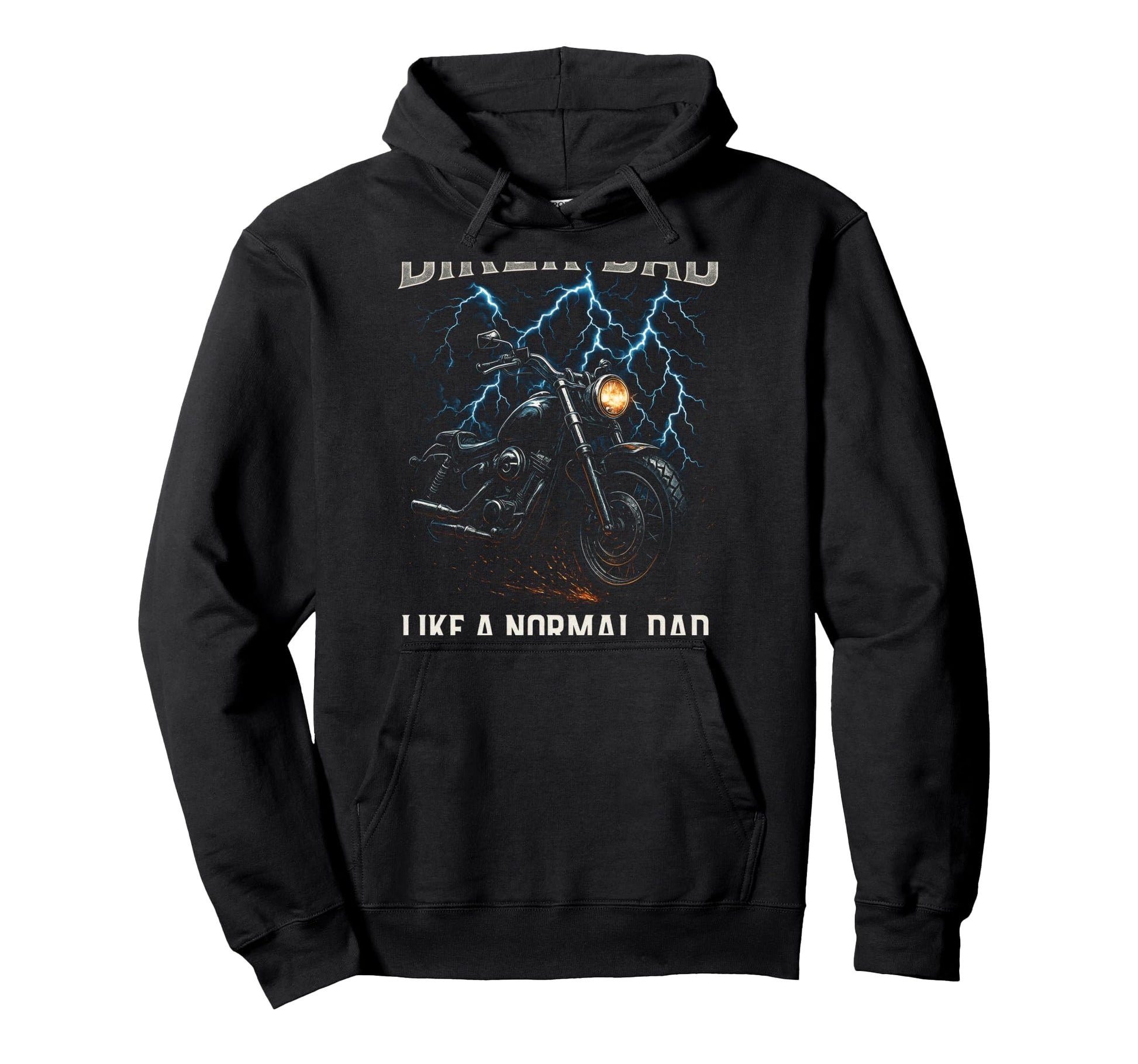 Biker Dad Motorcycle Hoodie - Minimalist Print Unisex - T-Shirt, Sweatshirt, Hoodie