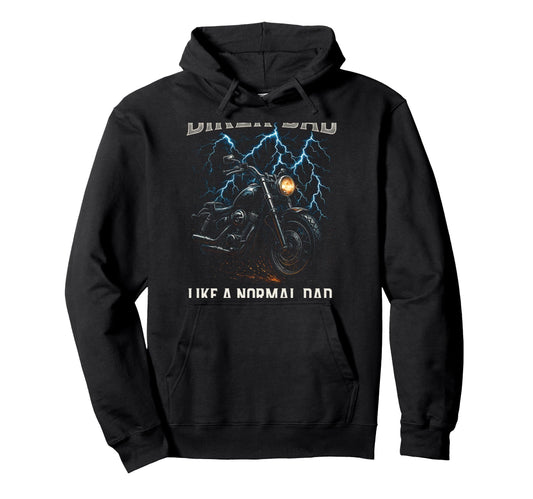 Biker Dad Motorcycle Hoodie - Minimalist Print Unisex - T-Shirt, Sweatshirt, Hoodie