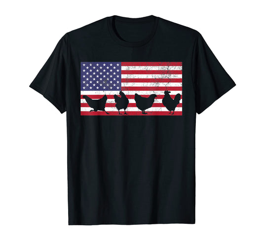 4Th July American Flag Chicken Usa T-Shirt - Streetwear Style Men Women - T-Shirt, Sweatshirt, Hoodie