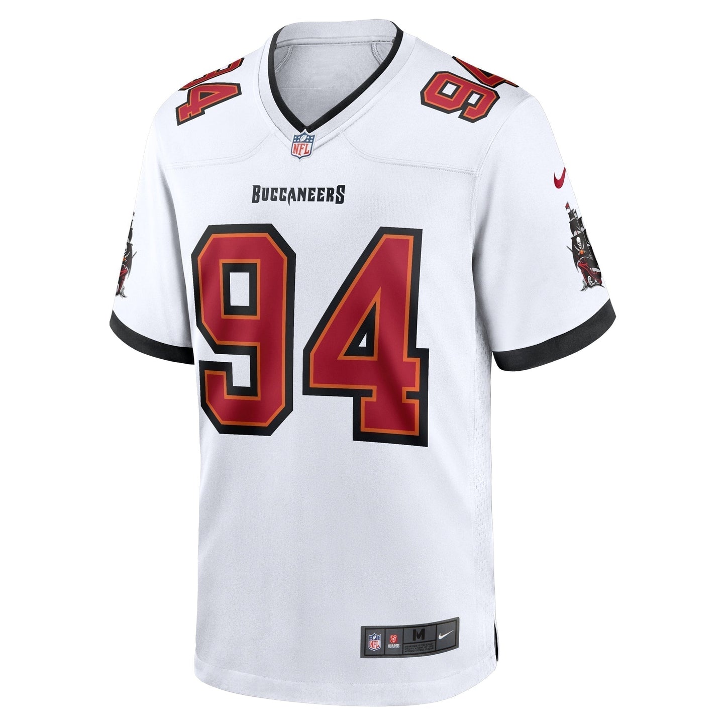Calijah Kancey Tampa Bay Buccaneers Game Jersey - White football jersey product view 2