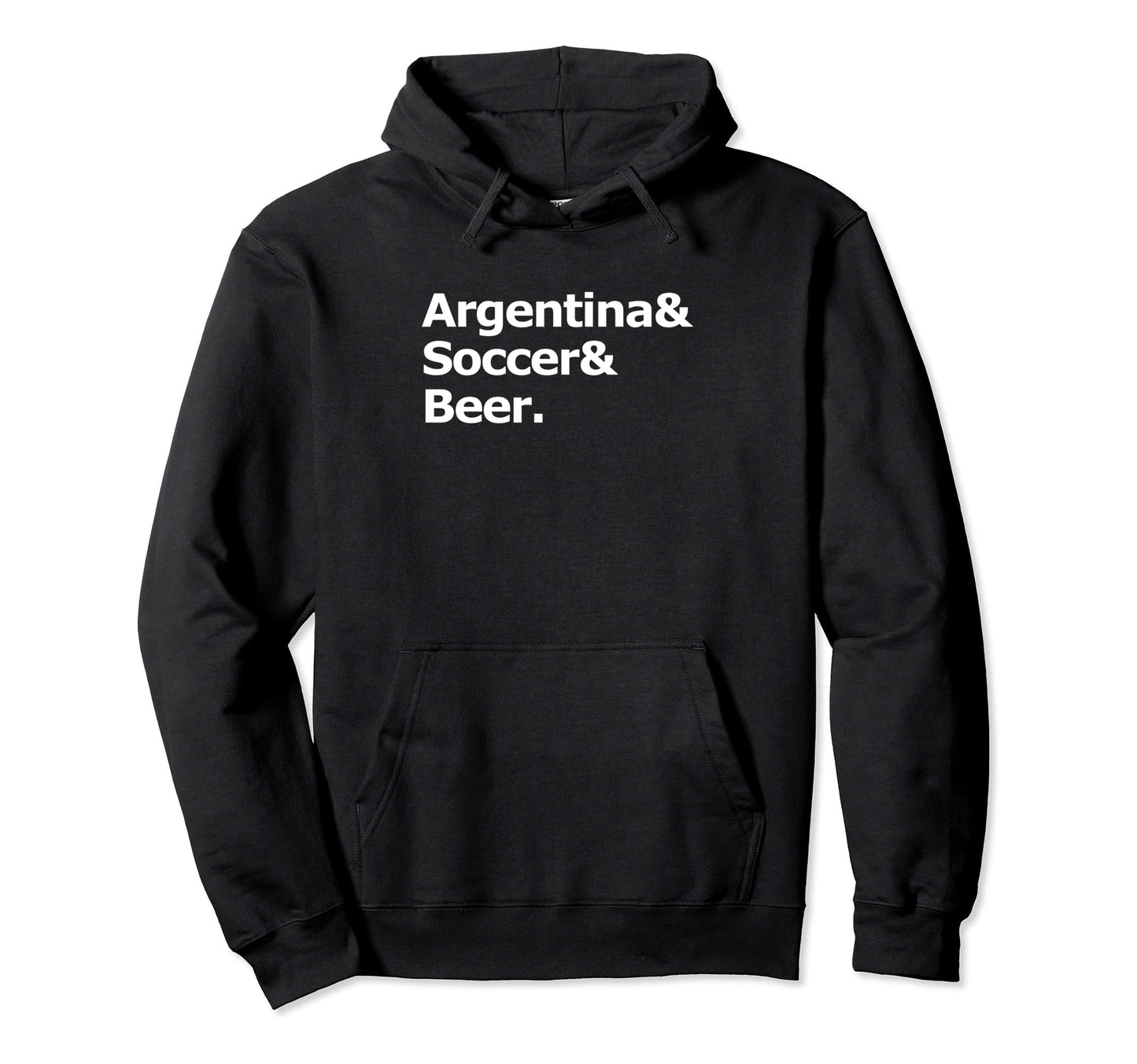 Argentina Soccer Beer Football Hoodie - Fun Novelty Design for Adults - T-Shirt, Sweatshirt, Hoodie
