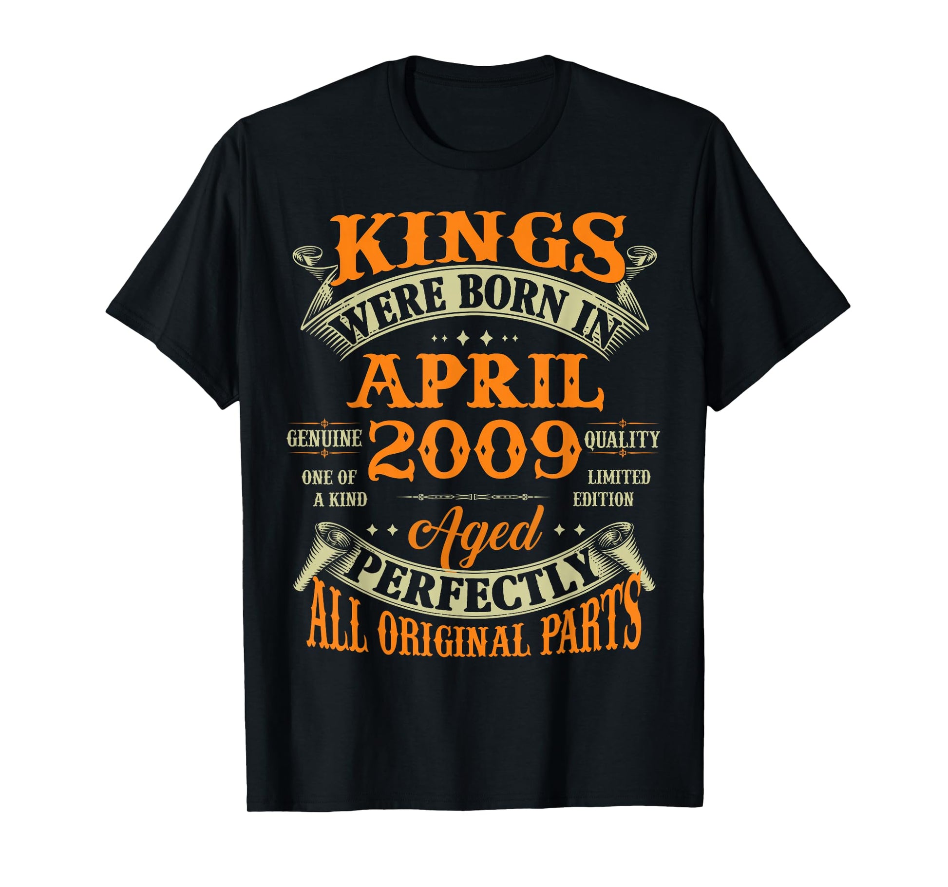 17Th Birthday Gift Kings Born April 2009 T-Shirt - Novelty Apparel Unisex - T-Shirt, Sweatshirt, Hoodie