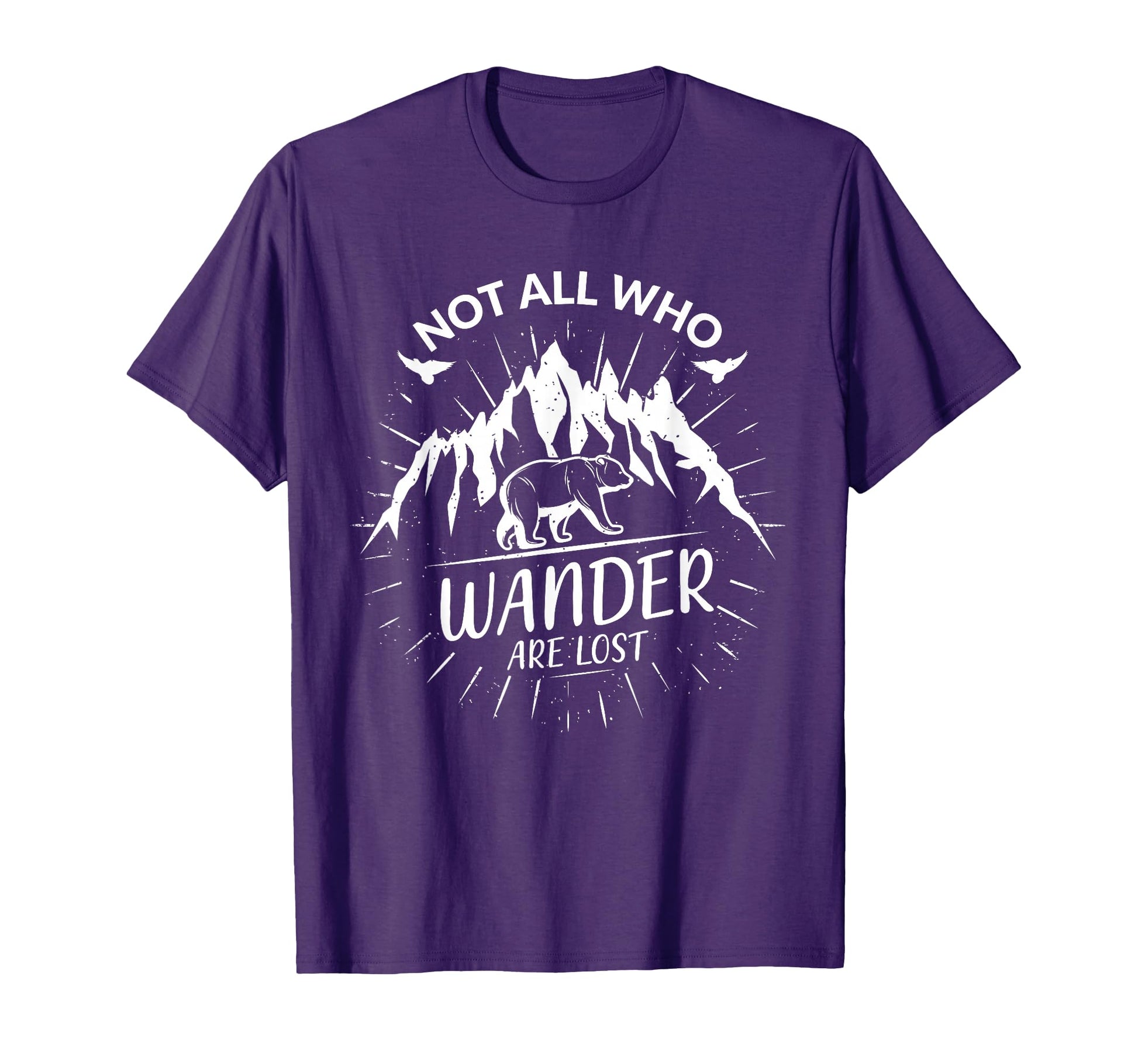 Mountain Bear Hiking Not All Those T-Shirt - Custom Art Print for Adults - T-Shirt, Sweatshirt, Hoodie