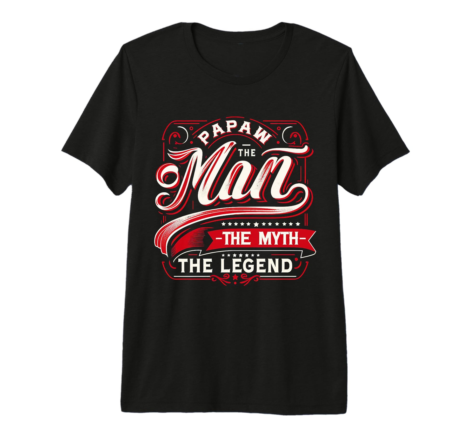 Mens Papaw Myth Legend Dad Grandpa Tri T-Shirt - Trendy Graphic Men Women - T-Shirt, Sweatshirt, Hoodie