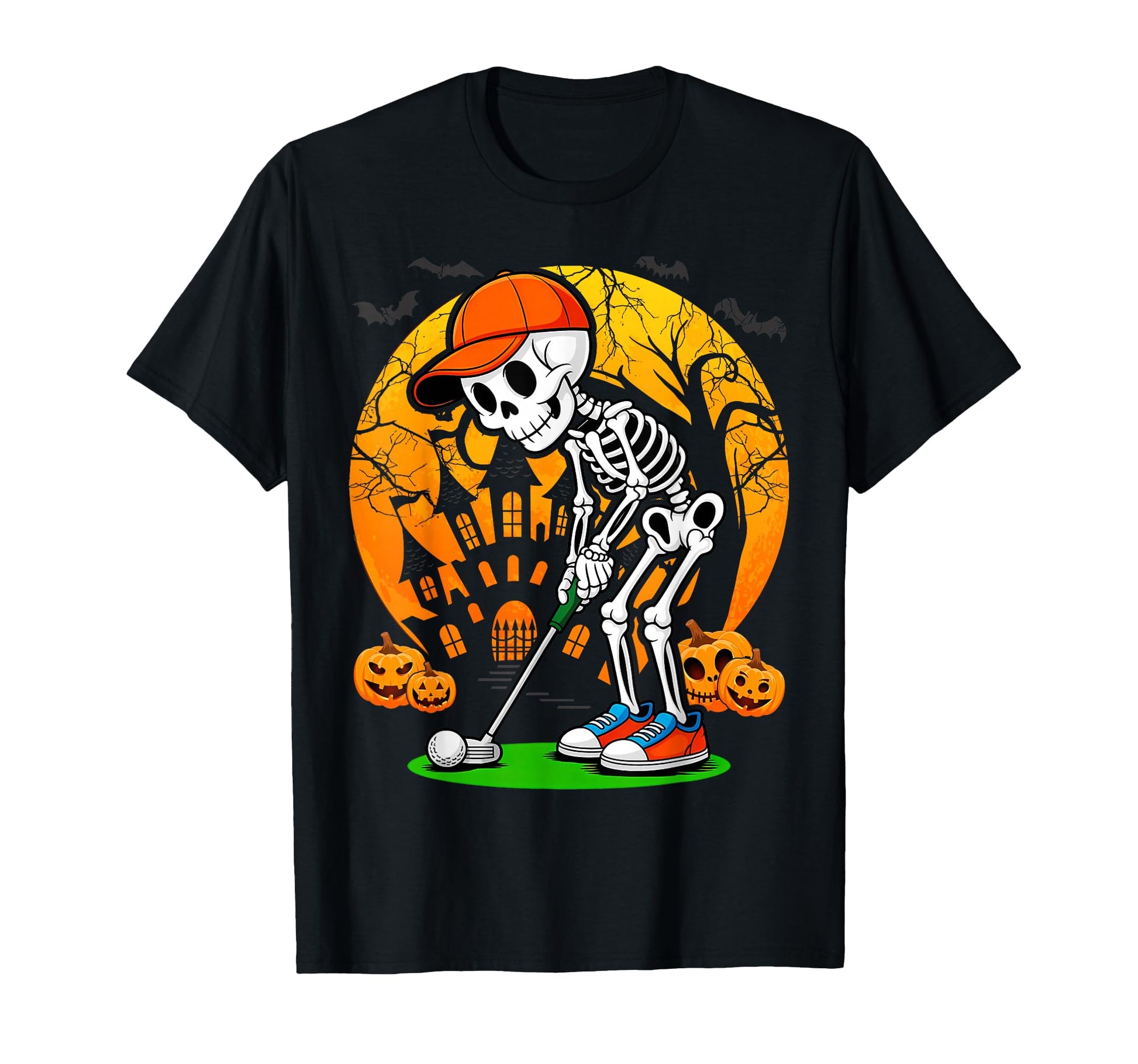 Halloween Golfer Golf Player T-Shirt - Casual Everyday Wear Unisex - T-Shirt, Sweatshirt, Hoodie