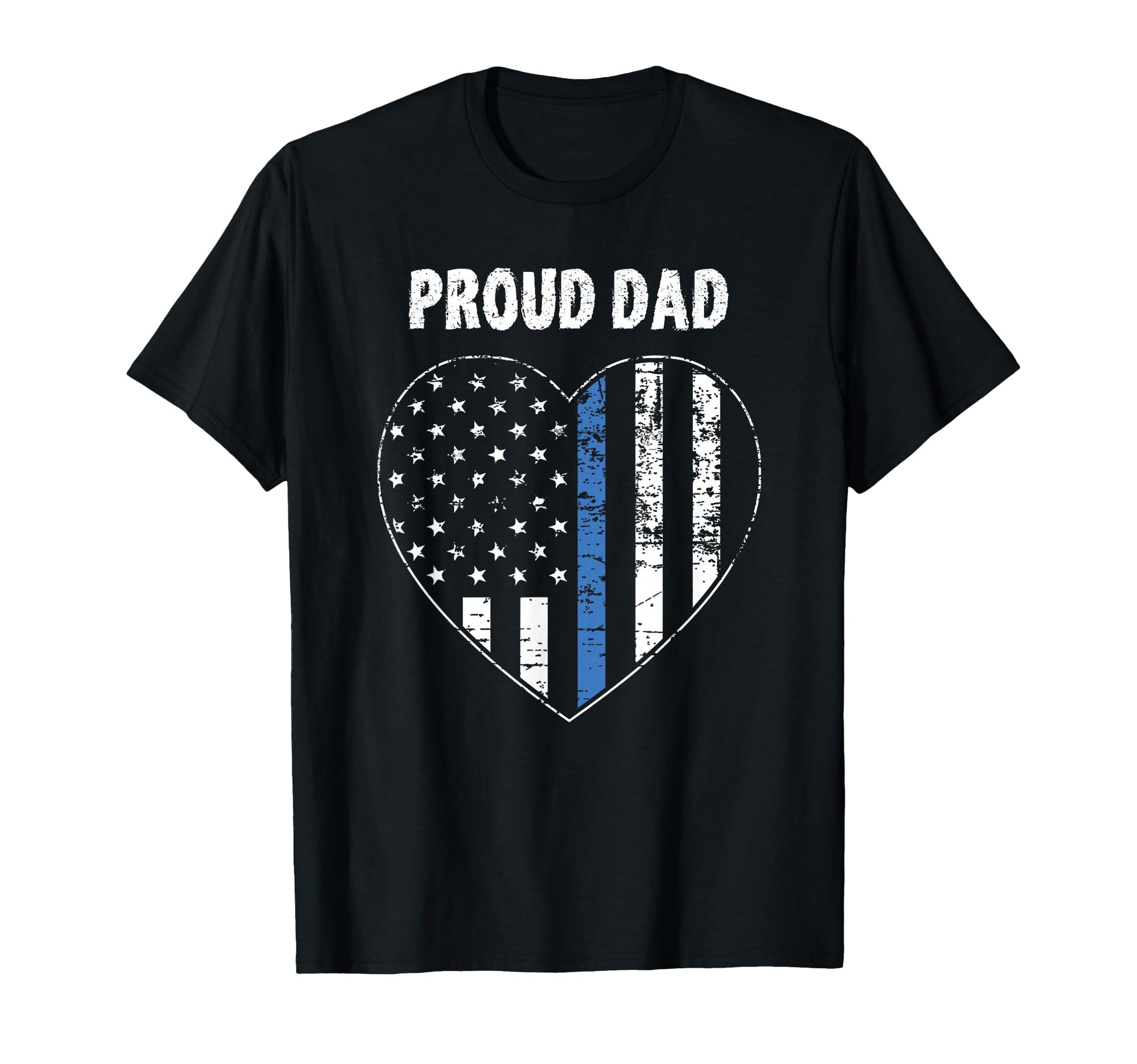 Thin Blue Line Dad Proud Dad T-Shirt - Fun Novelty Design for Adults - T-Shirt, Sweatshirt, Hoodie