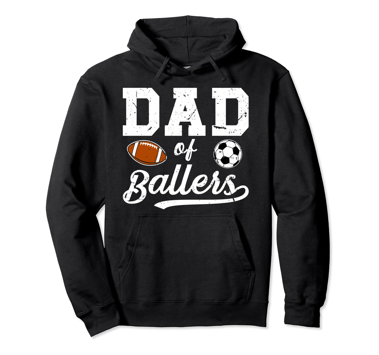 Dad Ballers Soccer Football Dad Soccer Hoodie - Minimalist Print Men Women - T-Shirt, Sweatshirt, Hoodie