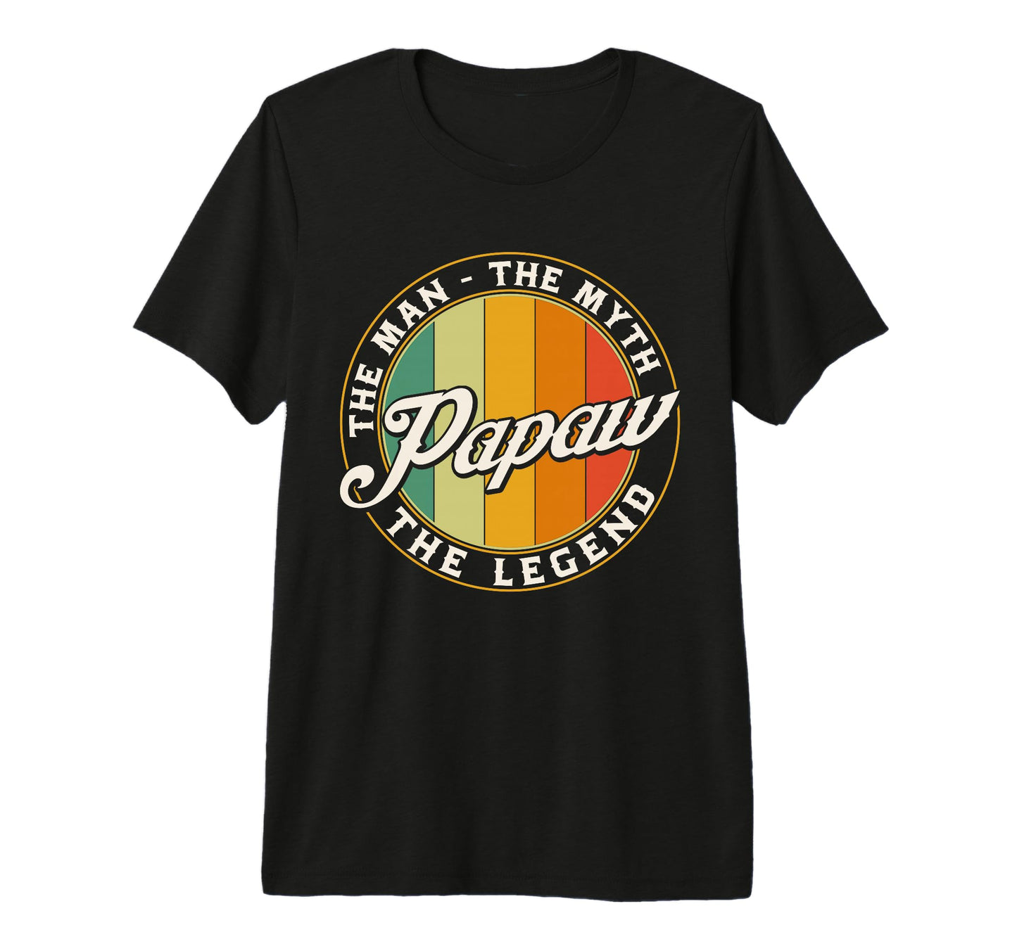 Mens Papaw Myth Legend Dad Grandpa Tri T-Shirt - Minimalist Print Unisex - T-Shirt, Sweatshirt, Hoodie