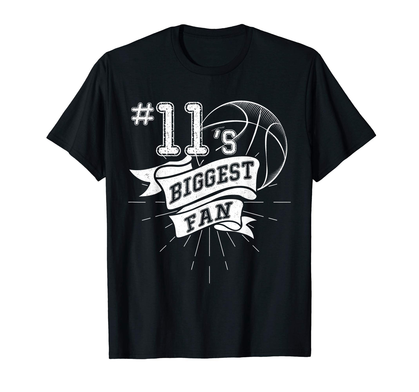 Biggest Fan Baseball Player Number 11 T-Shirt - Minimalist Print Men Women - T-Shirt, Sweatshirt, Hoodie