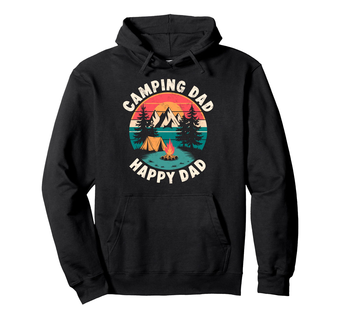 Camping Dad Tent Adventure Campfire Hoodie - Casual Everyday Wear Unisex - T-Shirt, Sweatshirt, Hoodie