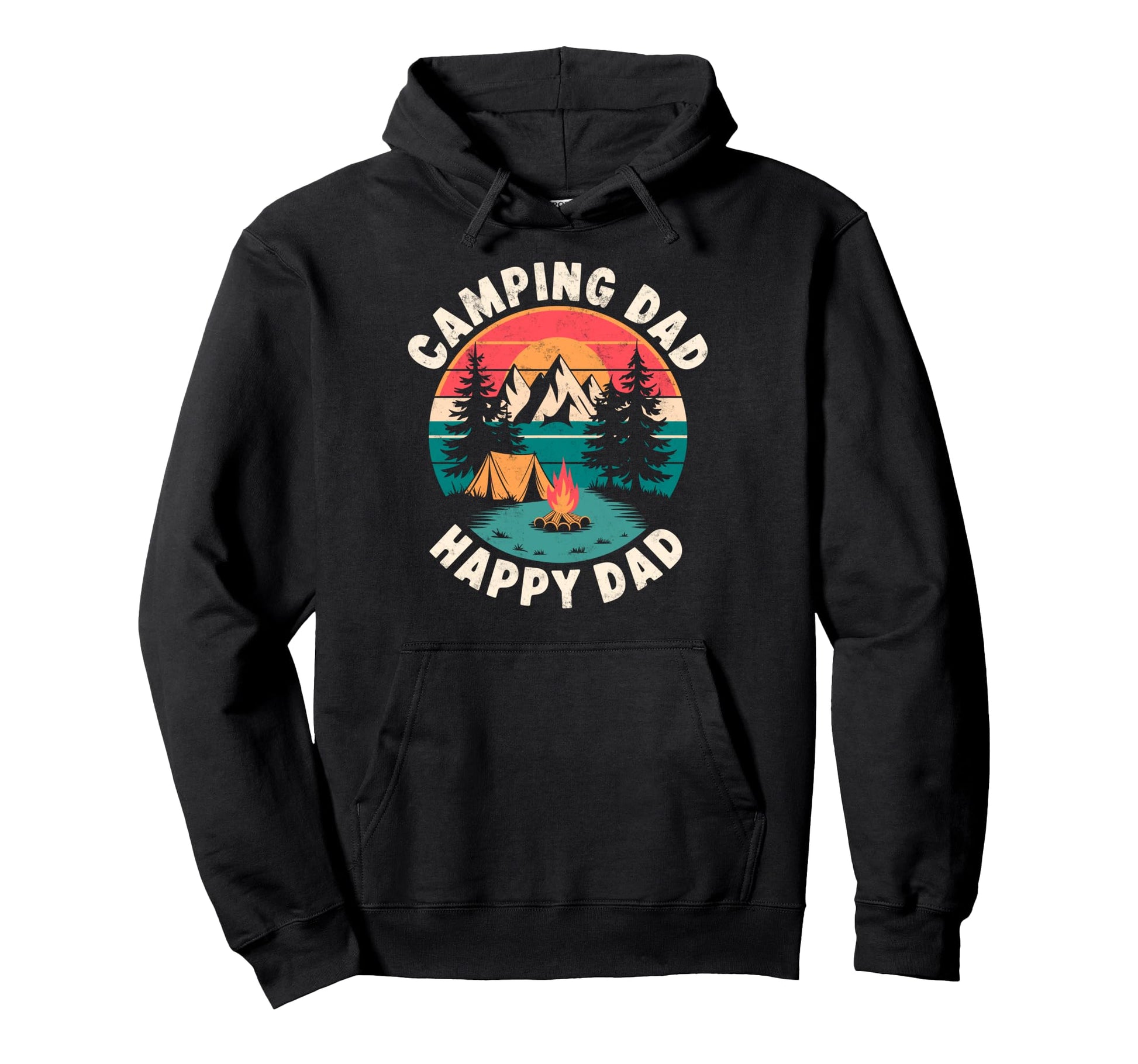 Camping Dad Tent Adventure Campfire Hoodie - Casual Everyday Wear Unisex - T-Shirt, Sweatshirt, Hoodie