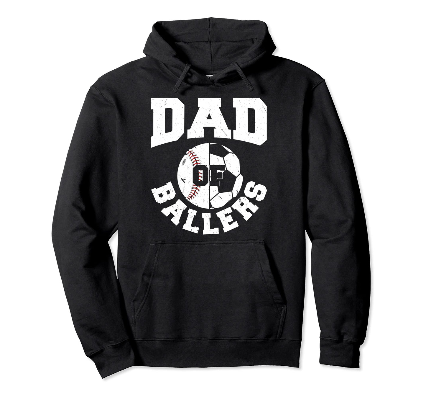Dad Ballers Fathers Day Ball Papa Baseball Hoodie - Unique Graphic Unisex - T-Shirt, Sweatshirt, Hoodie