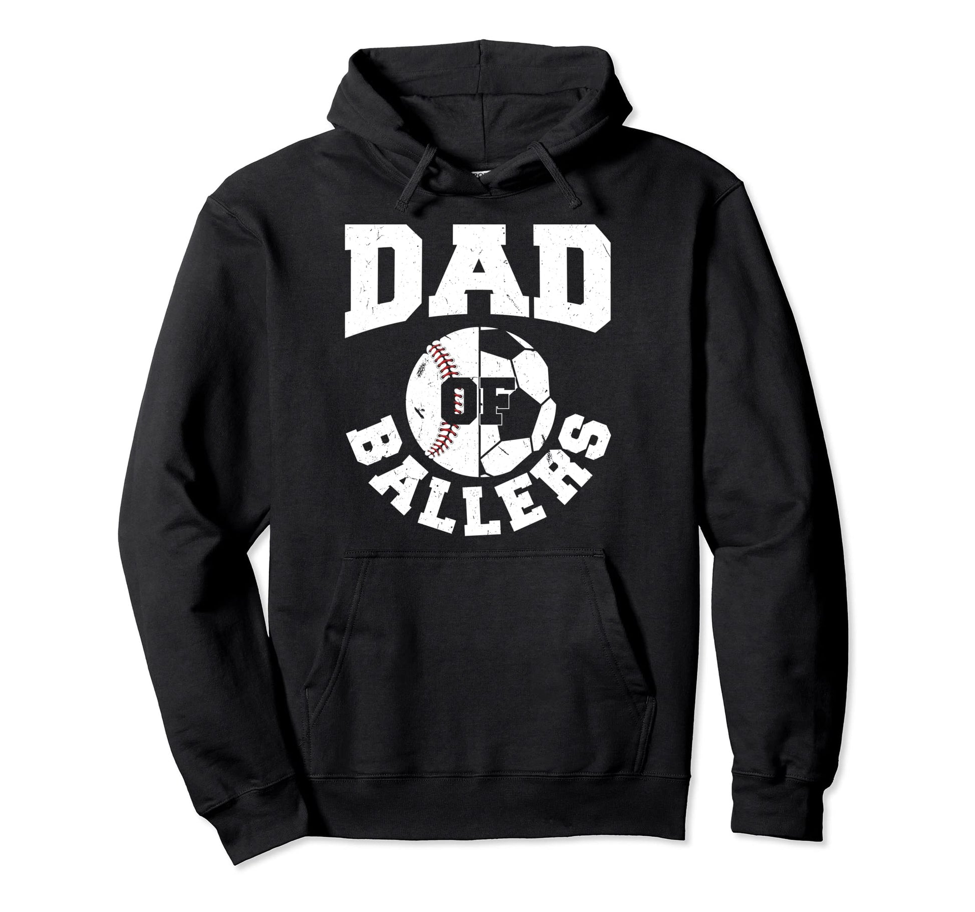 Dad Ballers Fathers Day Ball Papa Baseball Hoodie - Unique Graphic Unisex - T-Shirt, Sweatshirt, Hoodie
