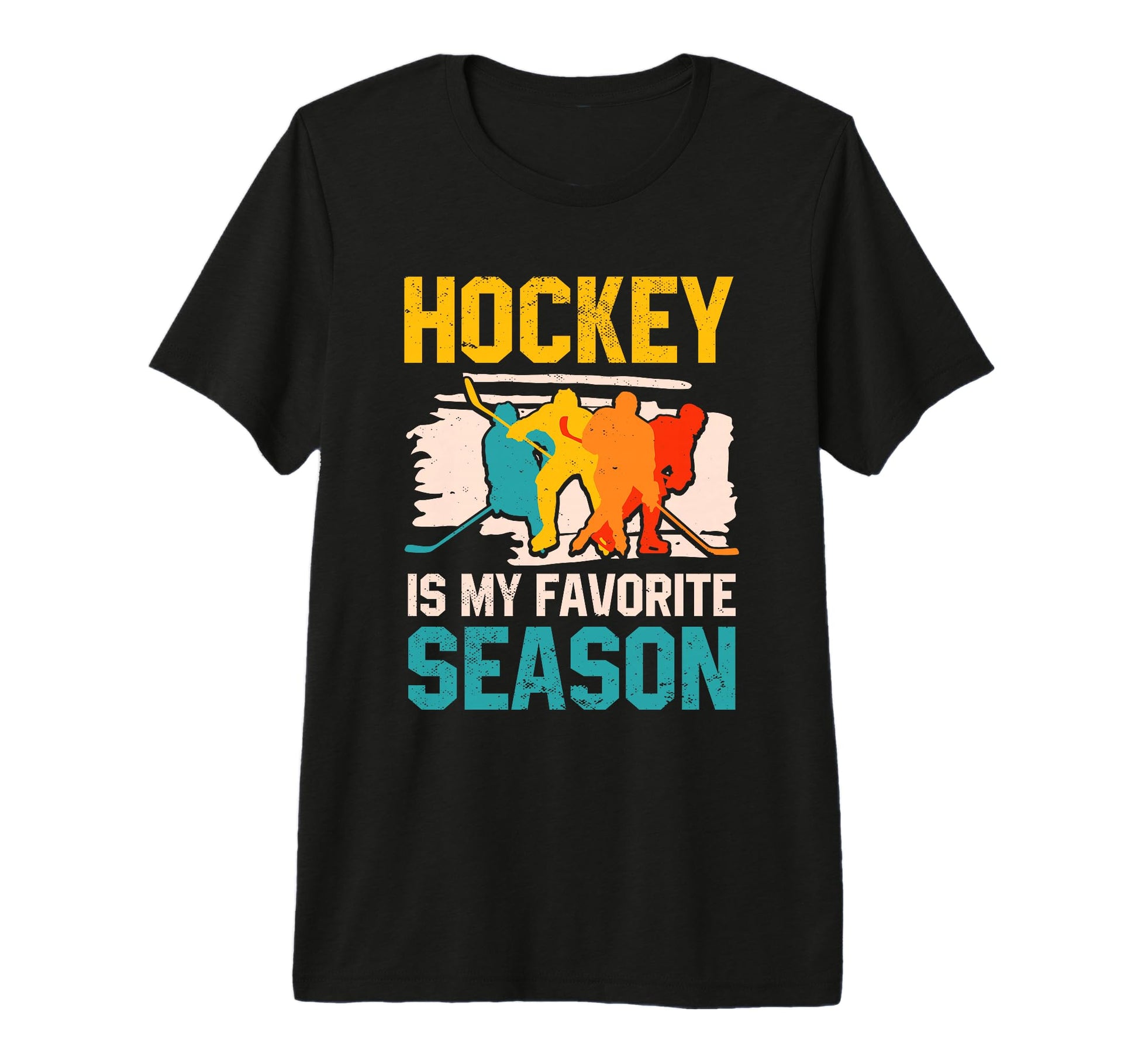 Ice Hockey Dad Tri Blend T-Shirt - Aesthetic Graphic for Adults - T-Shirt, Sweatshirt, Hoodie