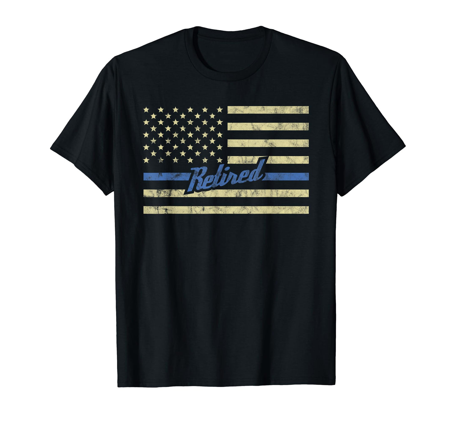 Im Retired American Flag Police T-Shirt - Unique Graphic for Adults - T-Shirt, Sweatshirt, Hoodie