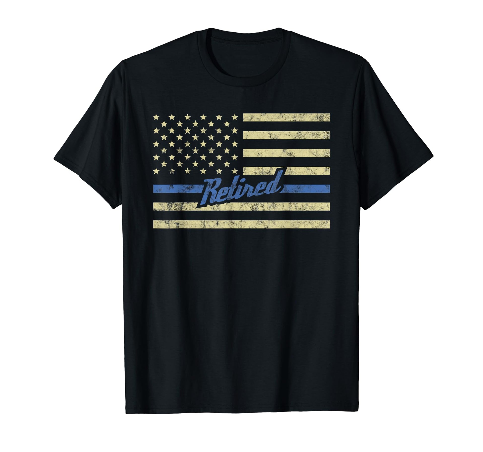 Im Retired American Flag Police T-Shirt - Unique Graphic for Adults - T-Shirt, Sweatshirt, Hoodie