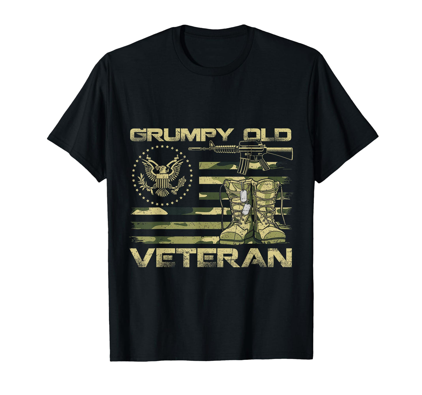 Patriotic Grumpy Old Veteran T-Shirt - Custom Art Print Men Women - T-Shirt, Sweatshirt, Hoodie