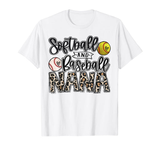 Baseball And Softball Nana Both Nephew T-Shirt - Minimalist Print Unisex - T-Shirt, Sweatshirt, Hoodie