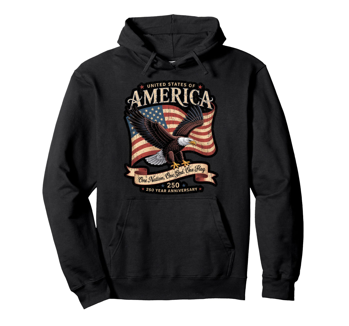250Th Anniversary America American Flag Hoodie - Unique Graphic Men Women - T-Shirt, Sweatshirt, Hoodie