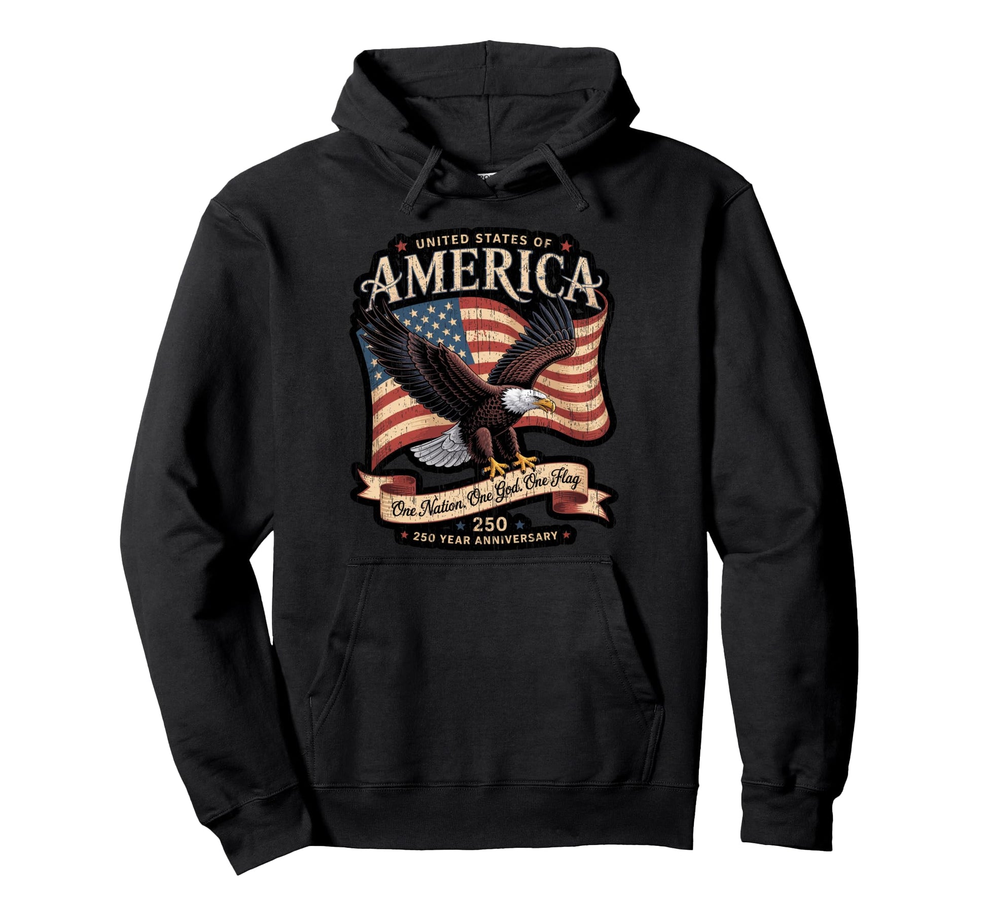 250Th Anniversary America American Flag Hoodie - Unique Graphic Men Women - T-Shirt, Sweatshirt, Hoodie