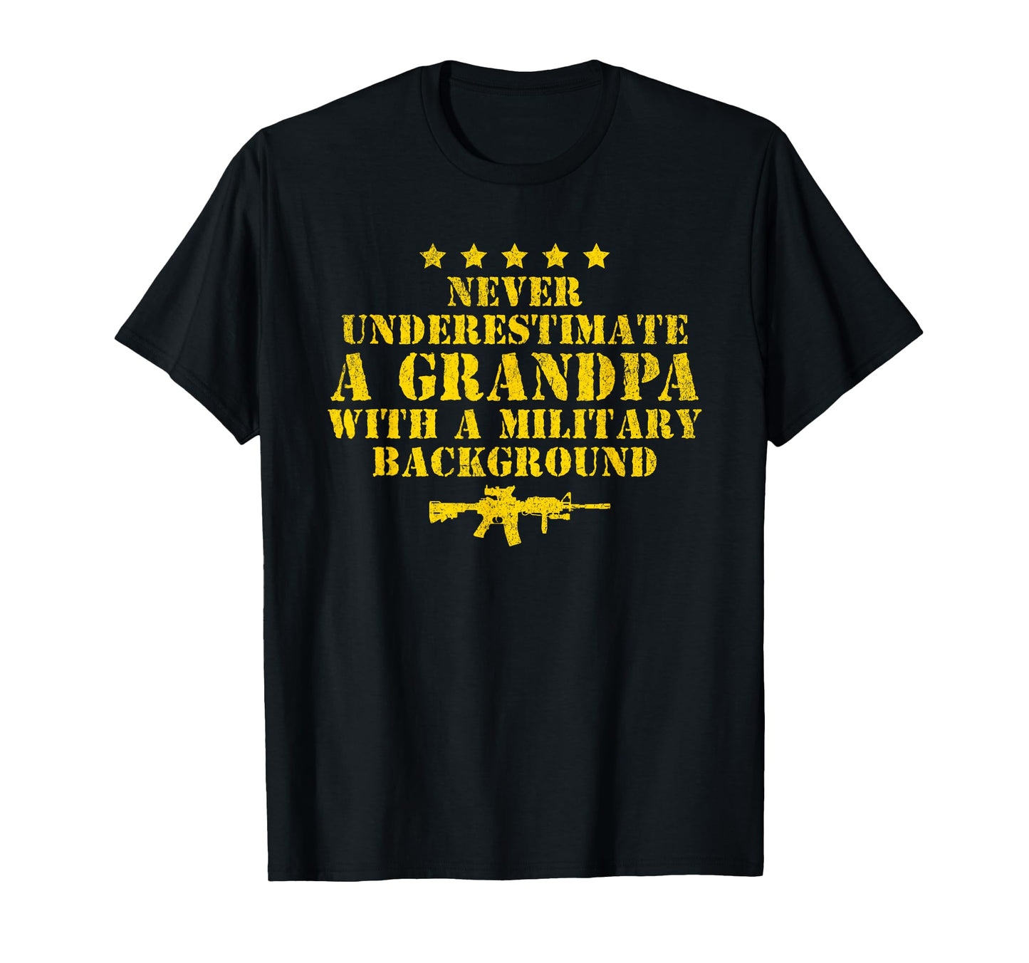 Never Underestimate Grandpa Military T-Shirt - Trendy Graphic Men Women - T-Shirt, Sweatshirt, Hoodie