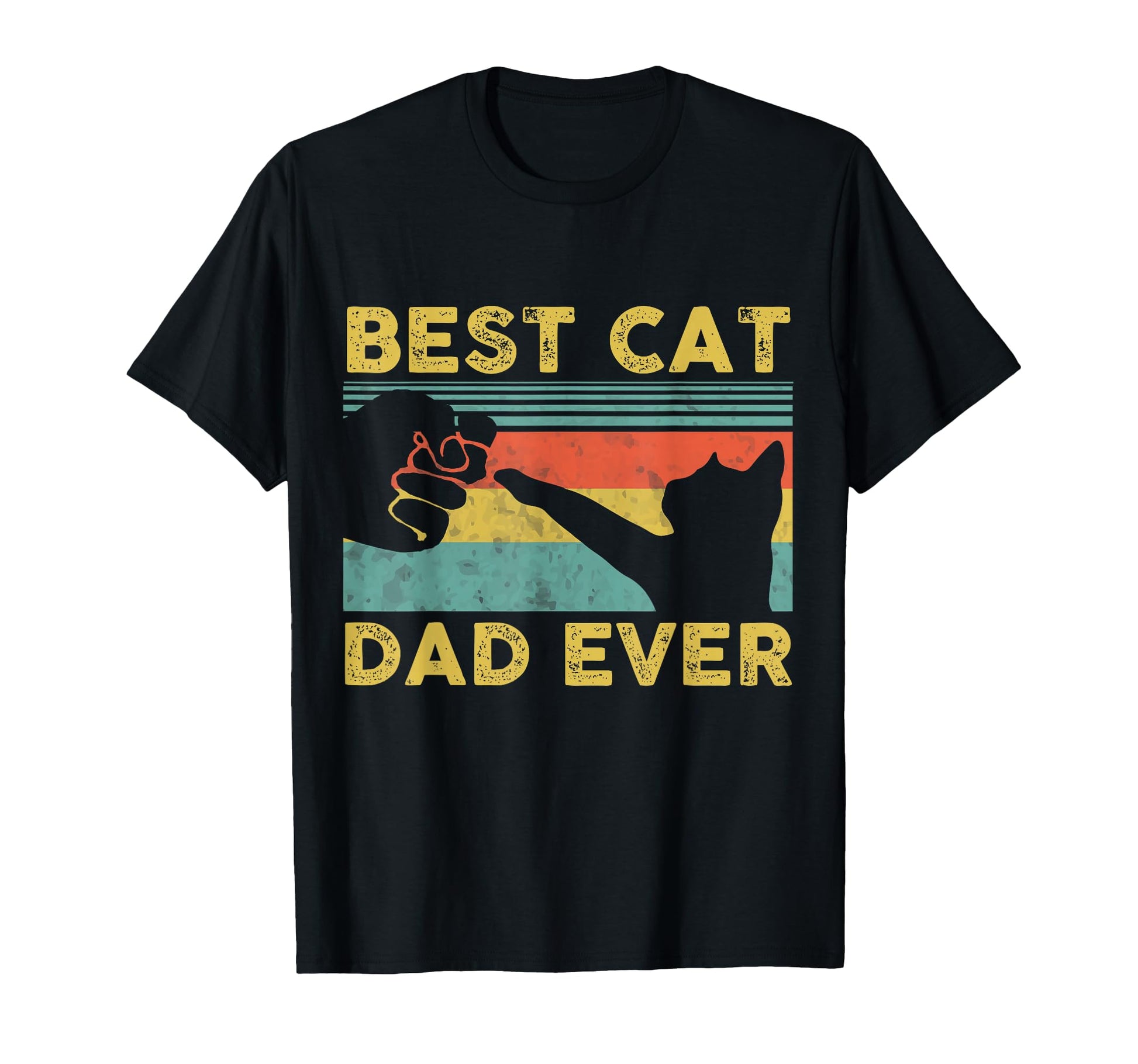 Best Cat Dad Ever Funny Cat Daddy T-Shirt - Custom Art Print for Adults - T-Shirt, Sweatshirt, Hoodie