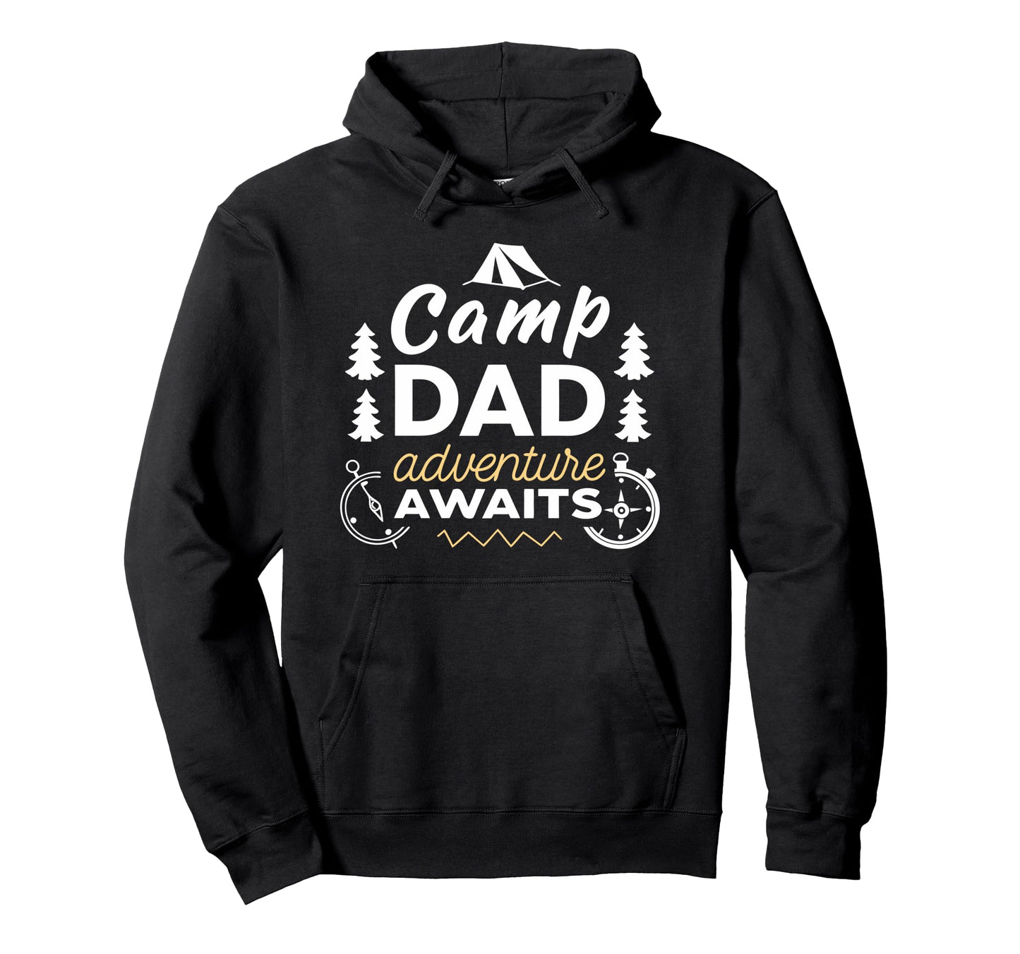 Fathers Day Adventure Awaits Camping Hoodie - Trendy Graphic Unisex - T-Shirt, Sweatshirt, Hoodie